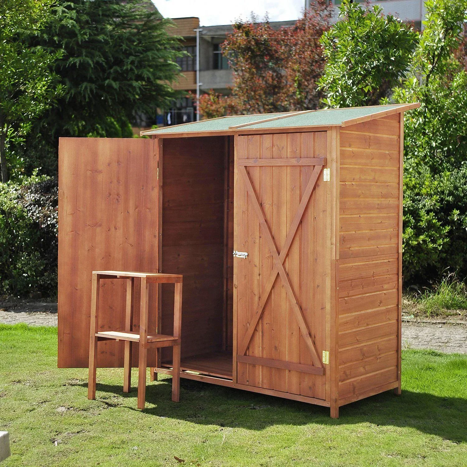 Gerätehaus Holz Gartenschuppen Geräteschuppen Doppeltür - 4