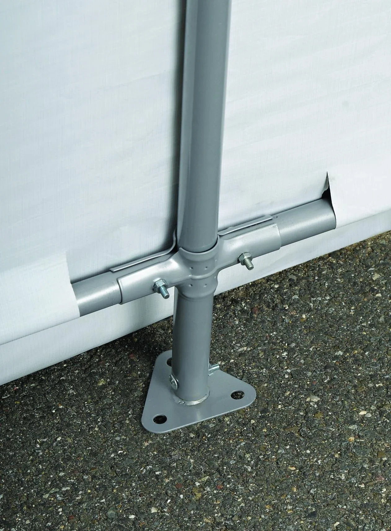 Foliengerätehaus 5,76 m² grau, 240 x 240 cm - 4