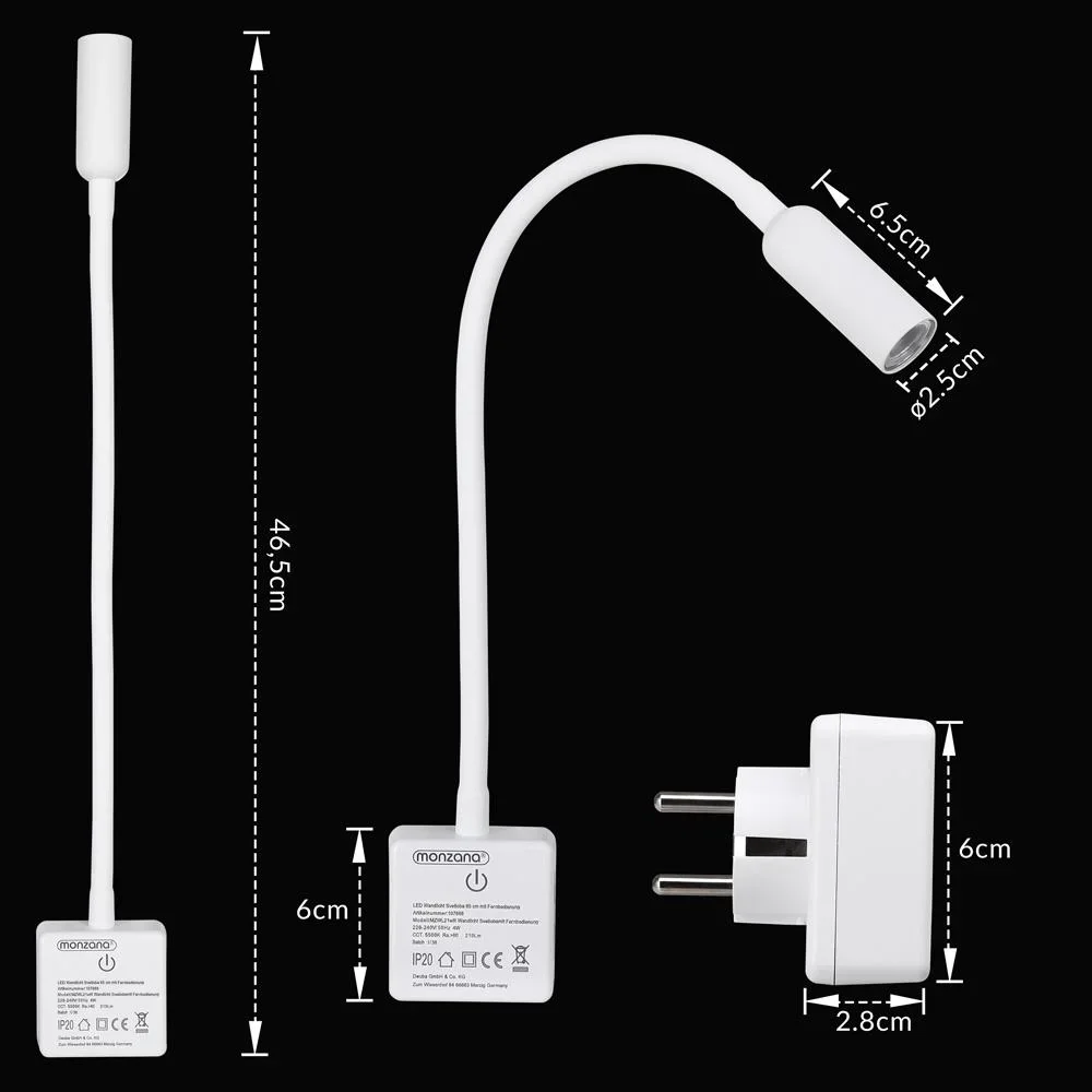 LED-Wandleuchte Svetloba Weiß mit Fernbedienung - 1
