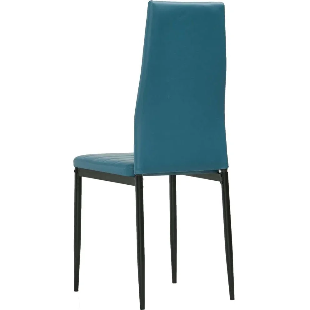 Esszimmerstühle 2-Sitzer Kunstleder ozeanblau - 0