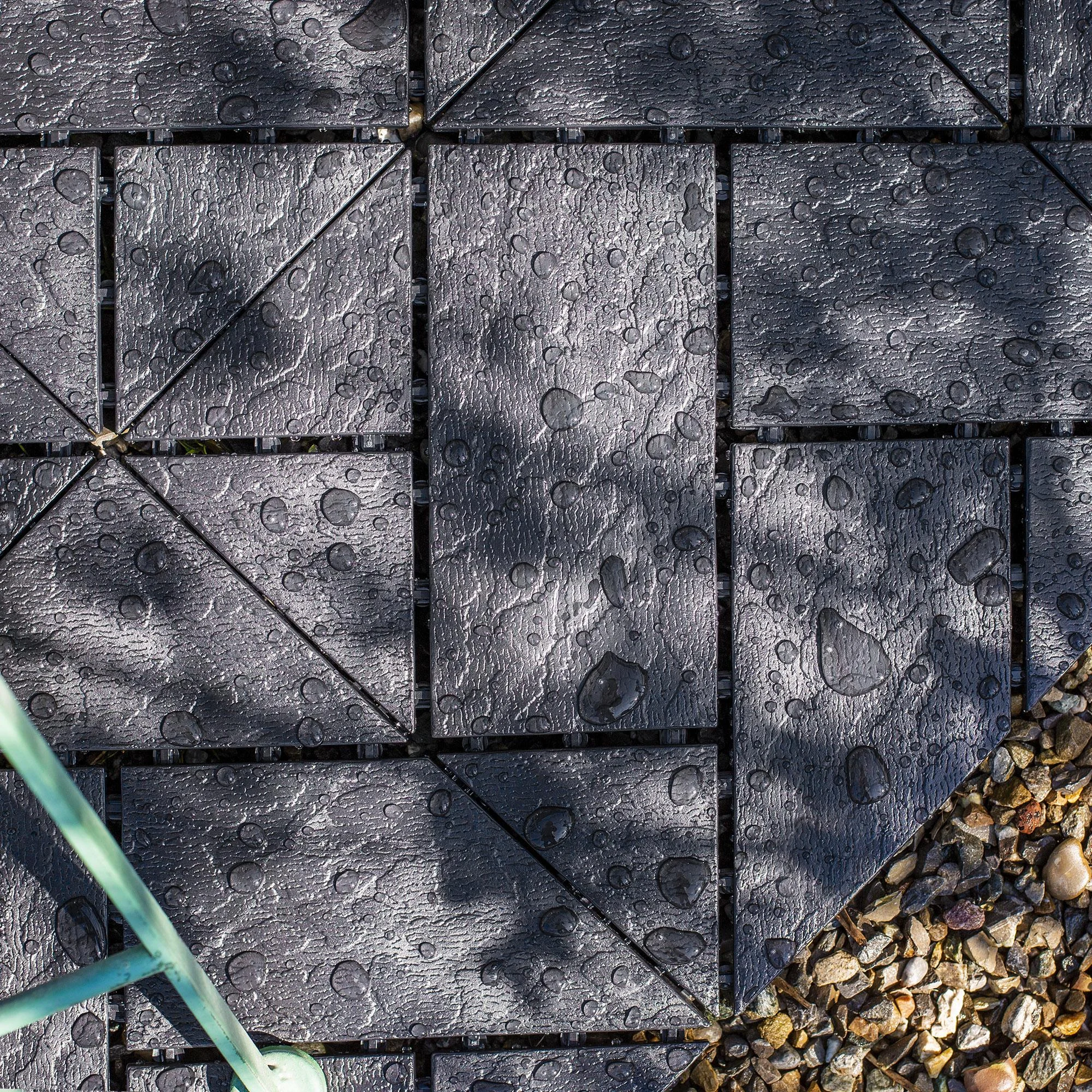 Gartenplatten, Schiefer-Optik, 30 x 30 cm, 6er-Set - 4