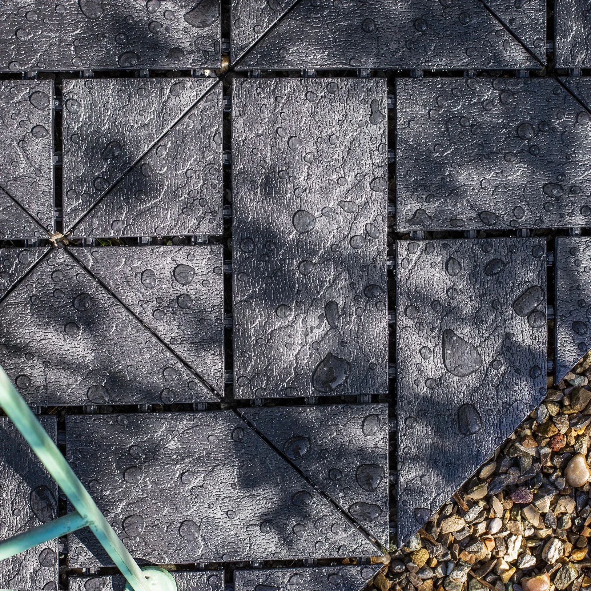 Gartenplatten, Schiefer-Optik, 30 x 30 cm, 6er-Set - 4