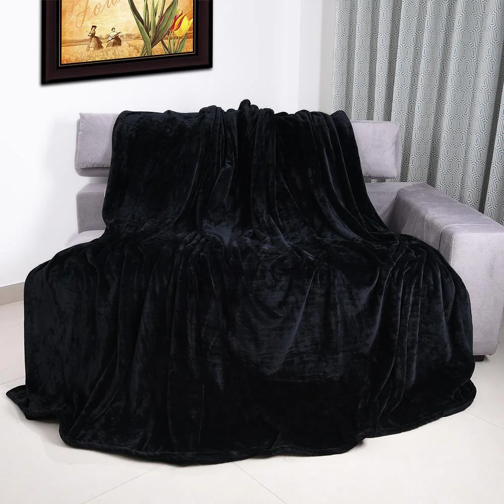 Premium-Decke 200x150cm - schwarz - 1