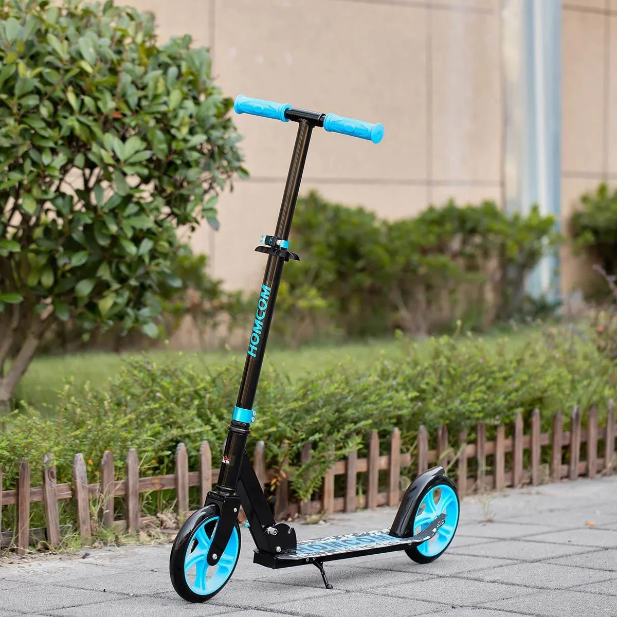 Kinderscooter klappbar Kickscooter mit Hinterbremsen für 14+ Jugend Tretroller höheverstellbar Räder 200 mm bis 100 kg b - 2