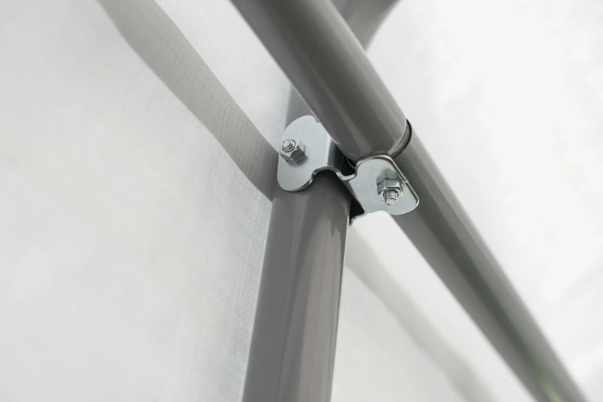 Foliengarage und Gerätehaus 18 m² grau, 370x490x240 cm - 8