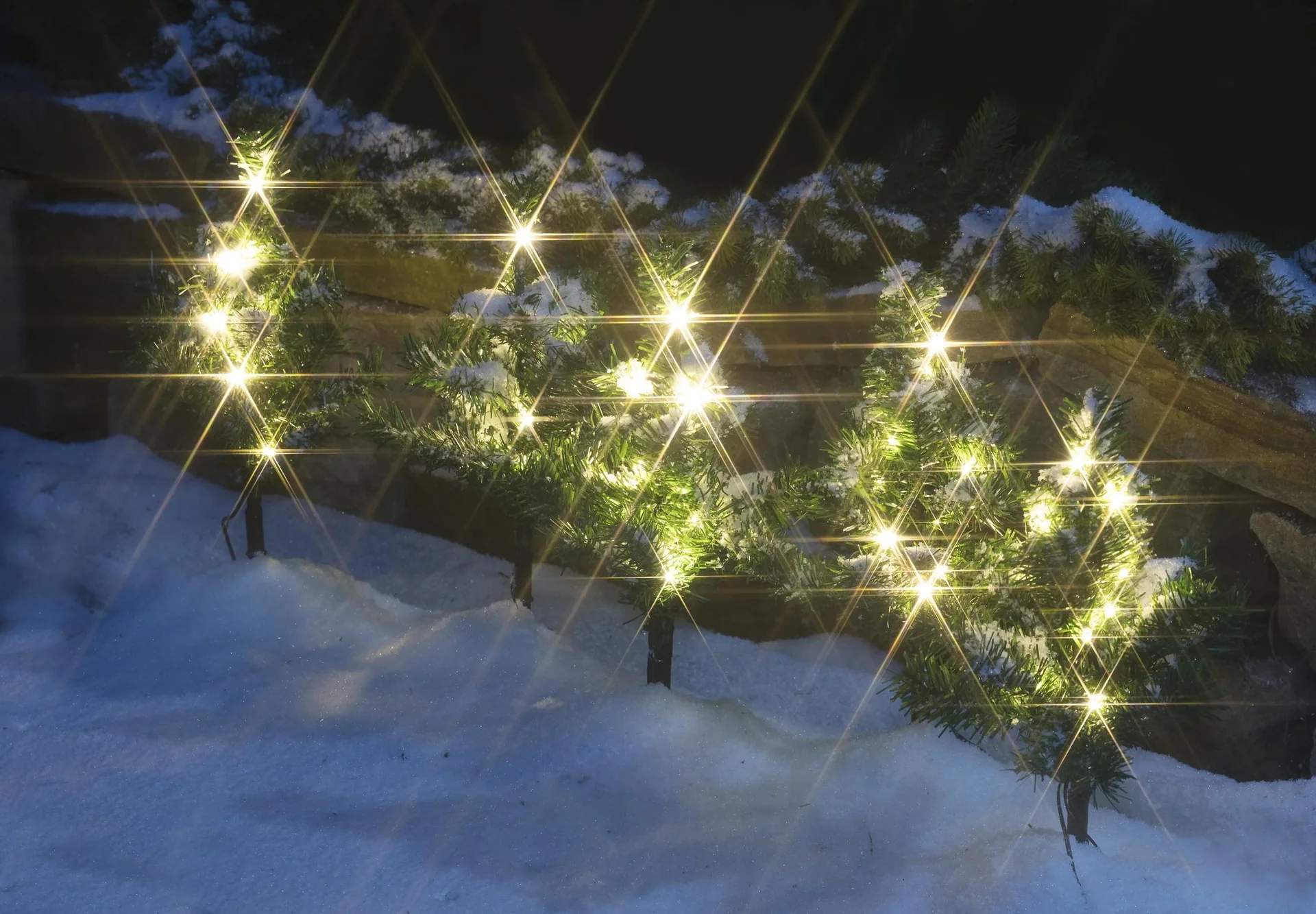 Tannenbaum Leuchtstäbe - 5er Set für den Innen- und Außenbereich - 0