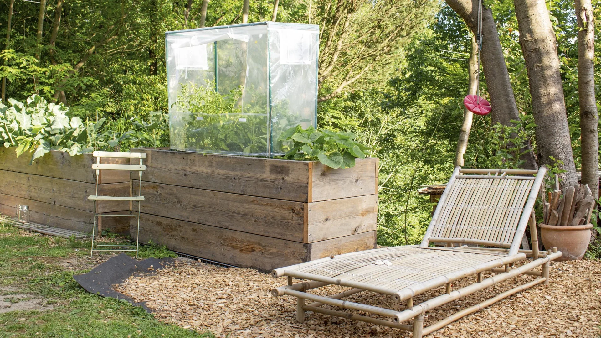 Hochbeetabdeckung eckig S, 88 x 55 x 105 cm, Anbauhöhe 80-90 cm - 1