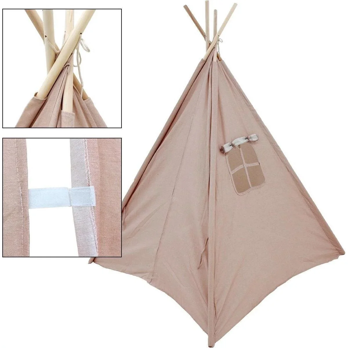 KidCollection Premium Tipi Zelt - 103x103x160cm - Rosa - 2