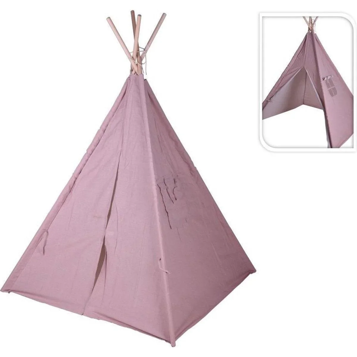 KidCollection Premium Tipi Zelt - 103x103x160cm - Rosa - 4