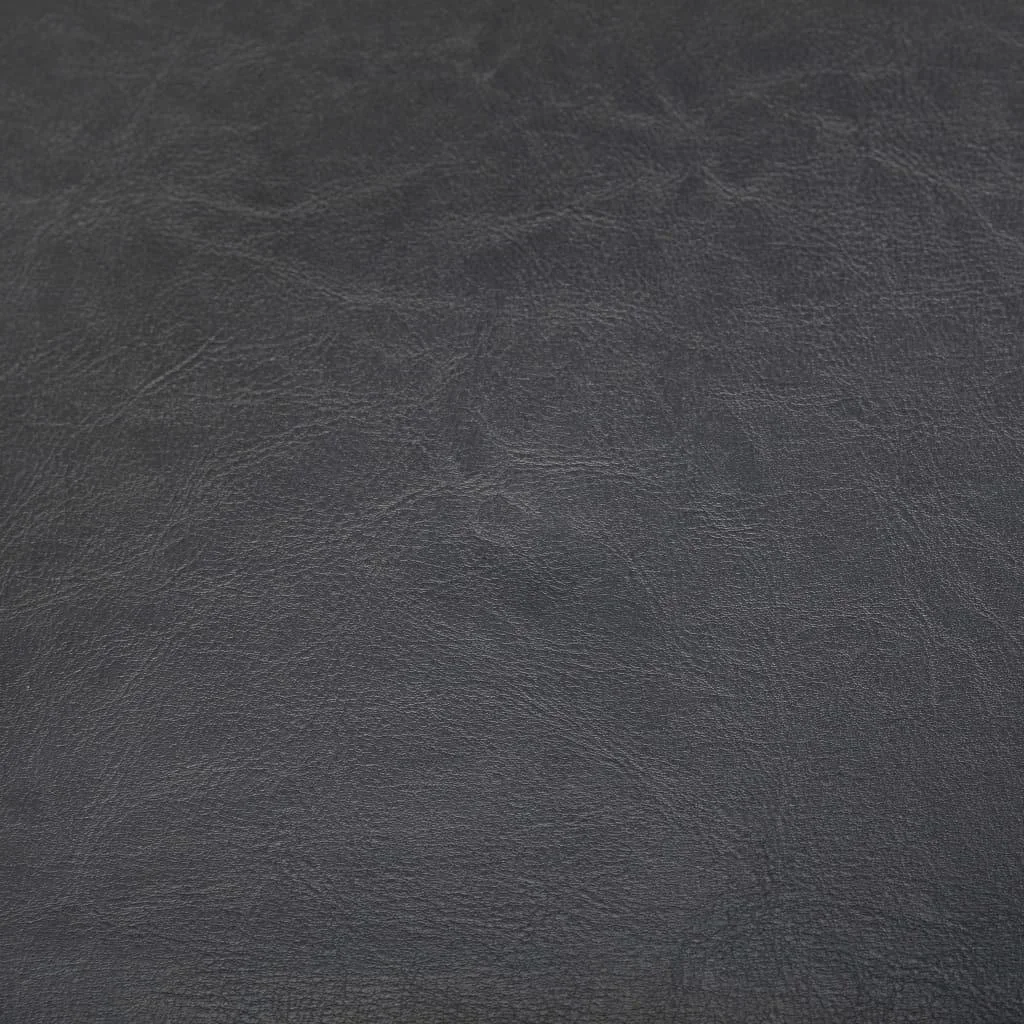 Schalensitz mit Fußhocker Kunstleder grau - 0