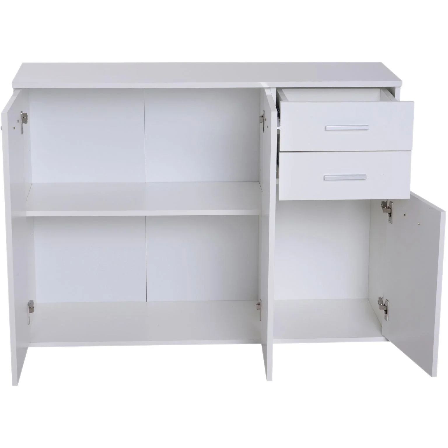 Kommode Standschrank Sideboard Schubladenkommode Beistellschrank verstellbar Fach mit 2 Schubladen 106 x 35 x 76 cm - 0