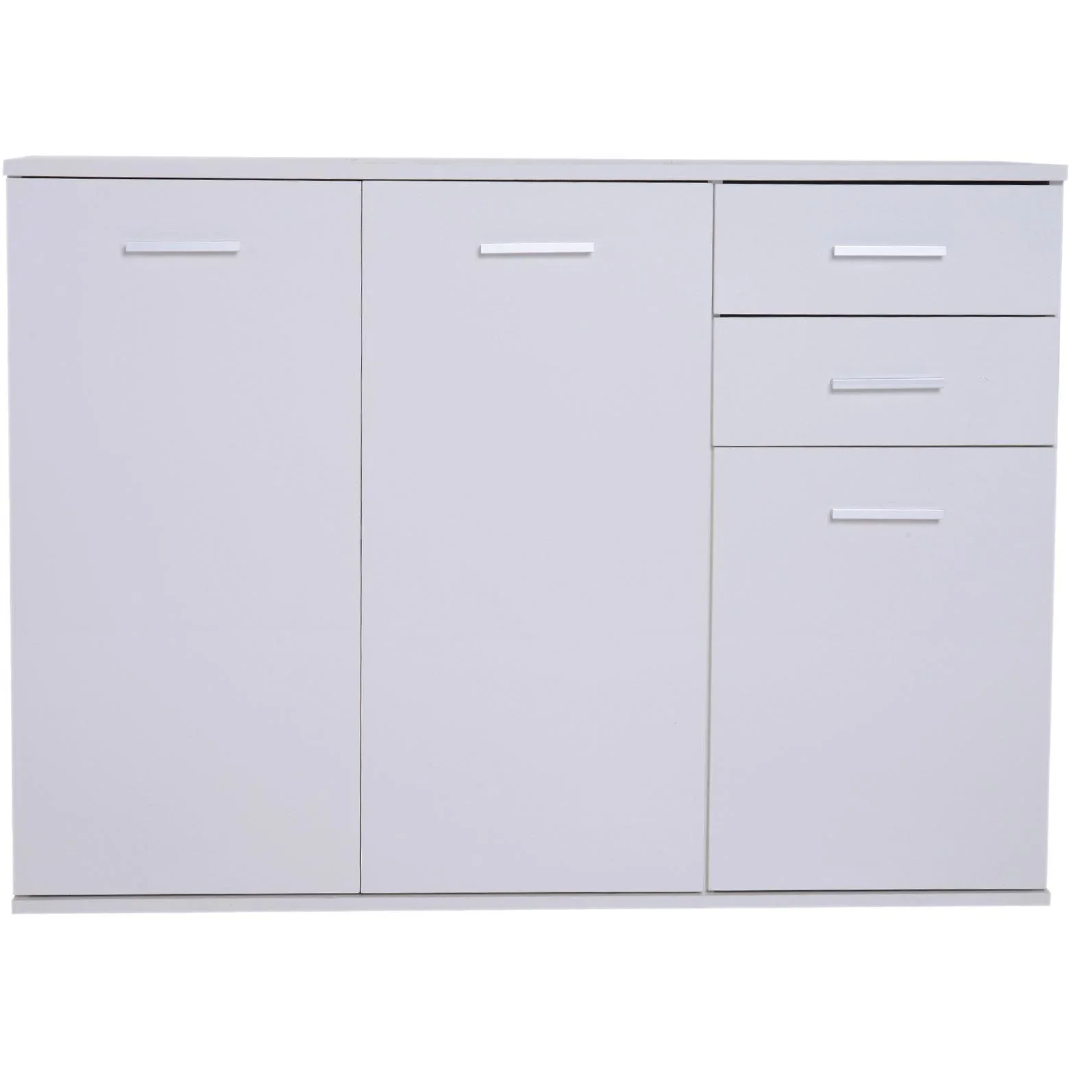 Kommode Standschrank Sideboard Schubladenkommode Beistellschrank verstellbar Fach mit 2 Schubladen 106 x 35 x 76 cm - 1