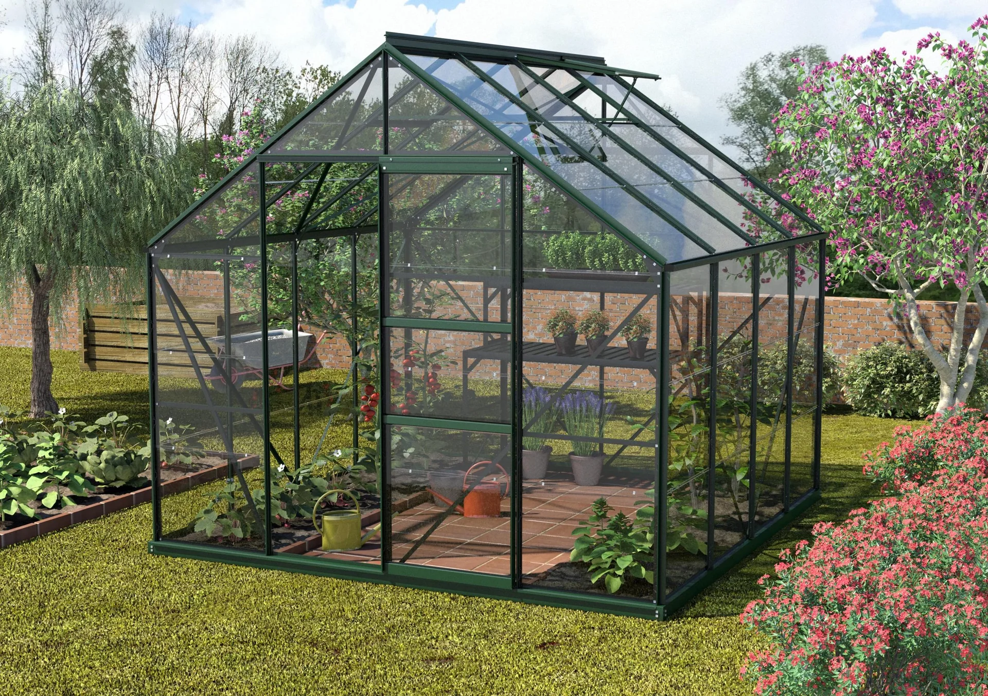 Gewächshaus Merkur 6700 ESG 3 mm smaragd - 0