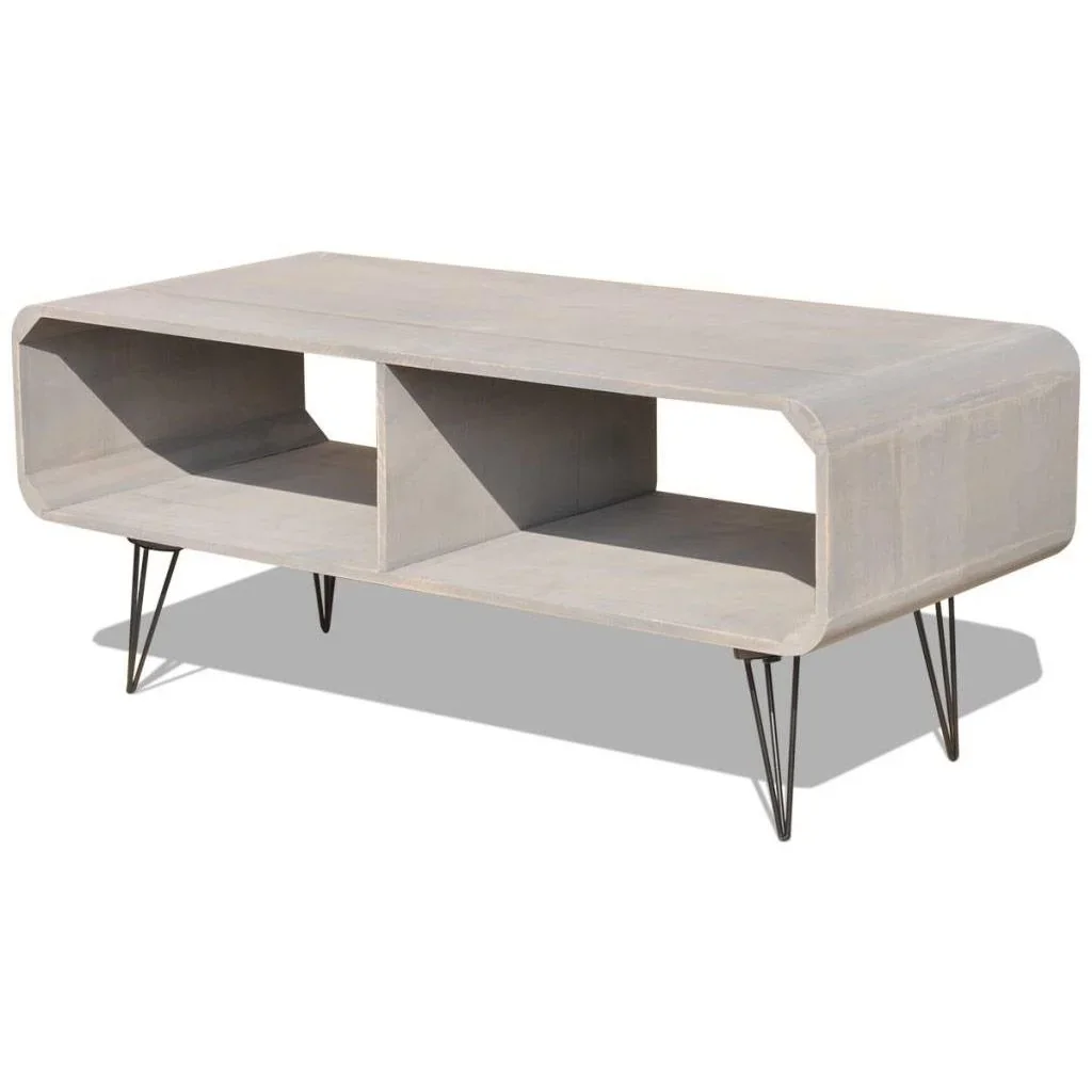 TV-Schrank 90x39x38,5 Holz grau - 1