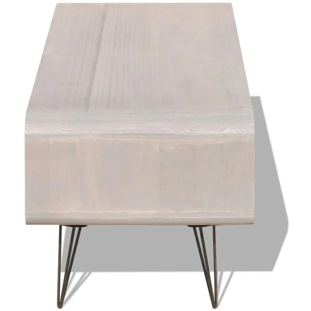 TV-Schrank 90x39x38,5 Holz grau - 3