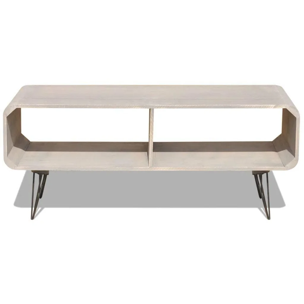 TV-Schrank 90x39x38,5 Holz grau - 4