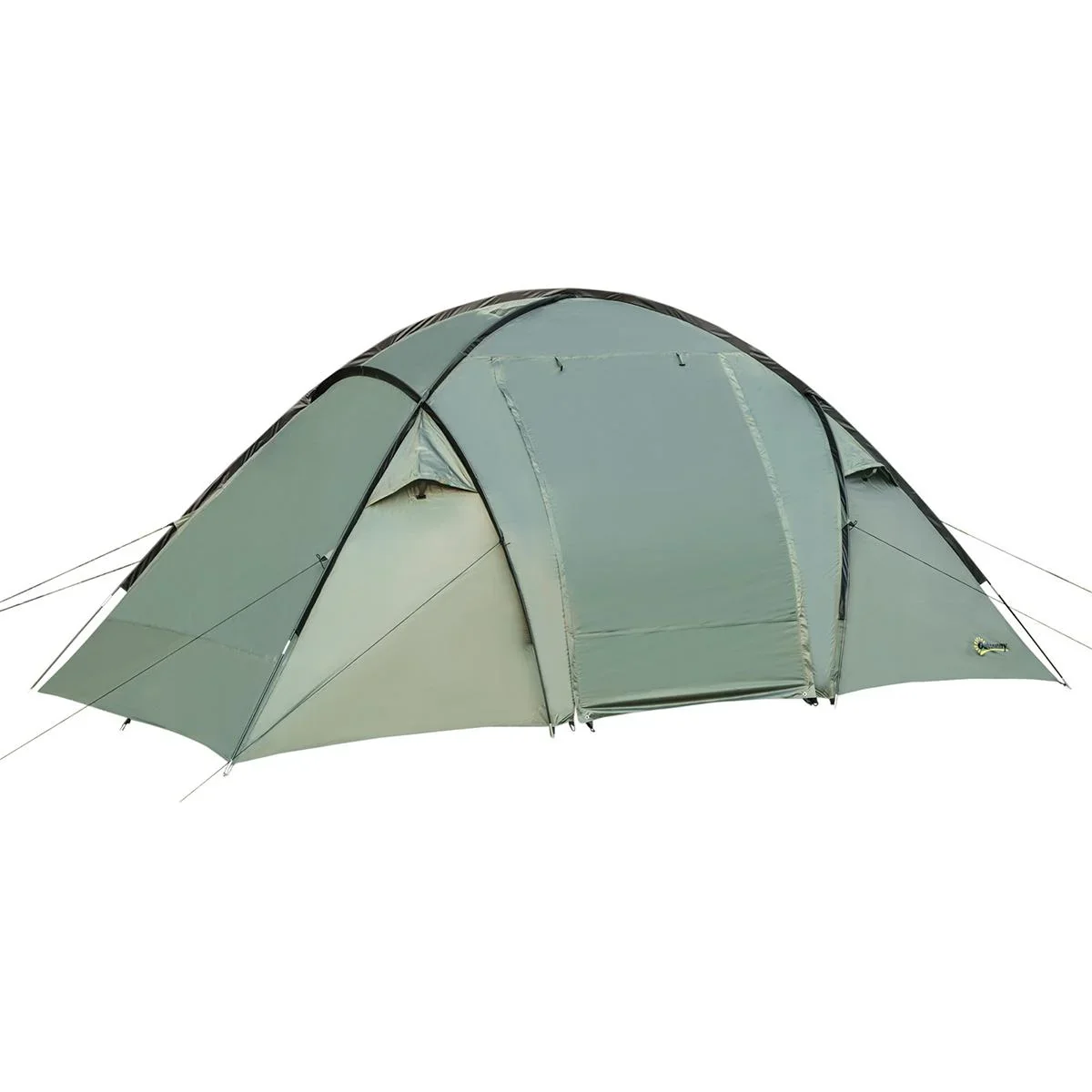 Campingzelt für 4-5 Personene grün - 1