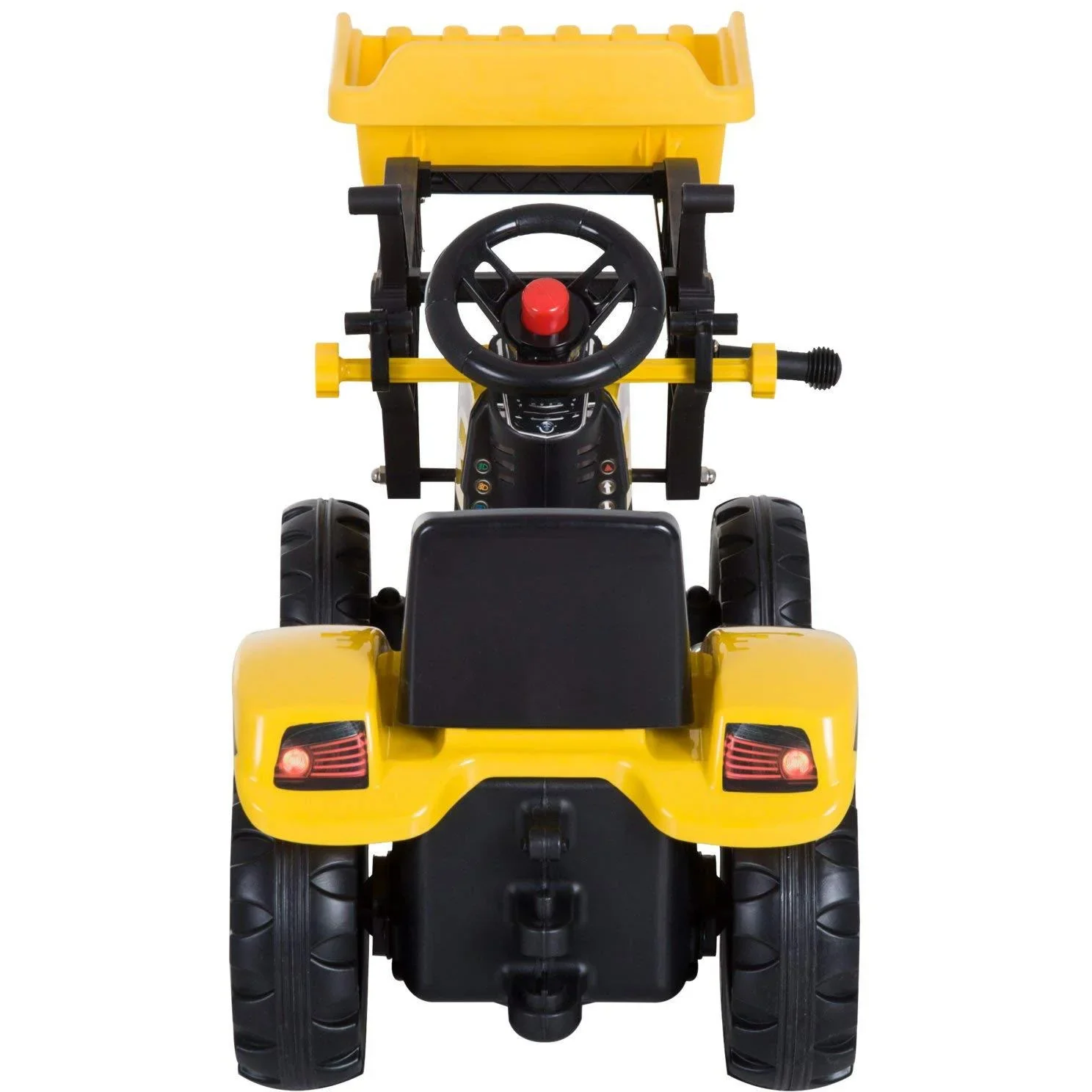 Tretauto Traktor mit Fontlader ab 3 Jahre Schwarz+Gelb - 3