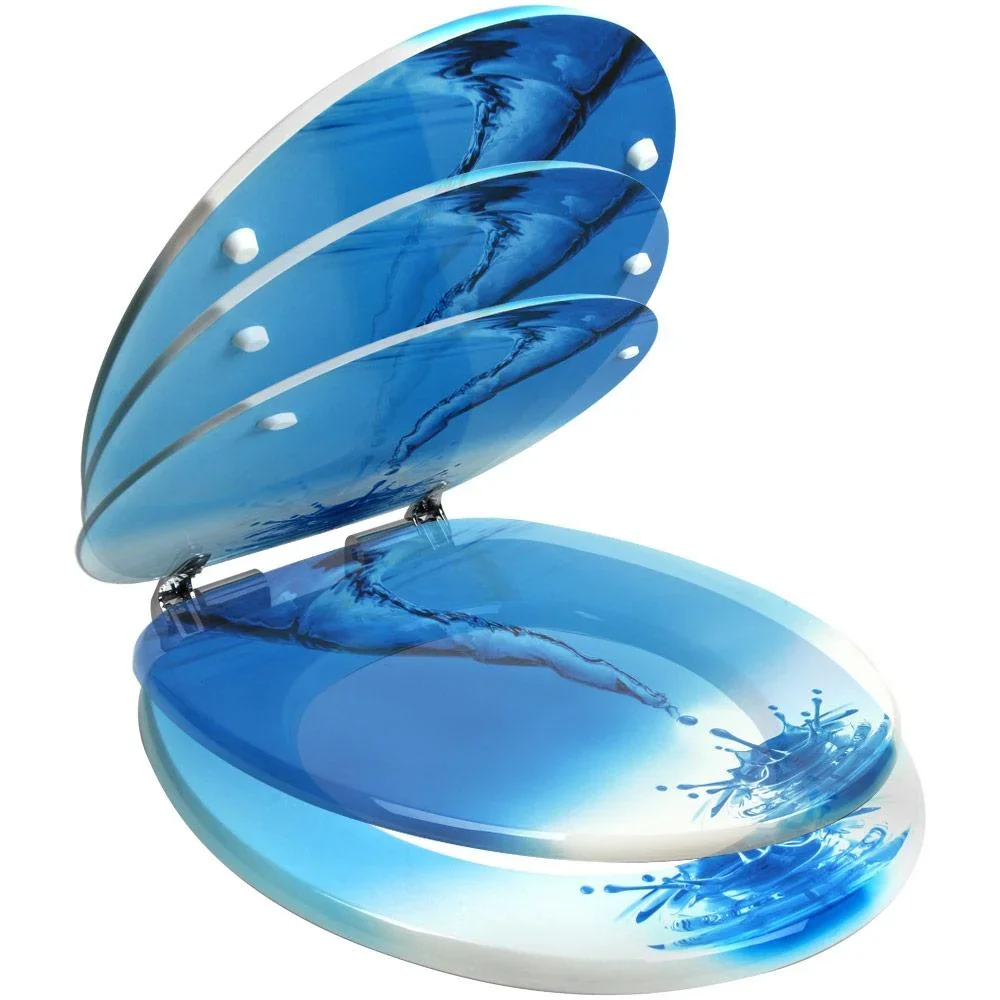 WC-Sitz Water Snake - Soft-Close-Edelstahlscharniere - 5