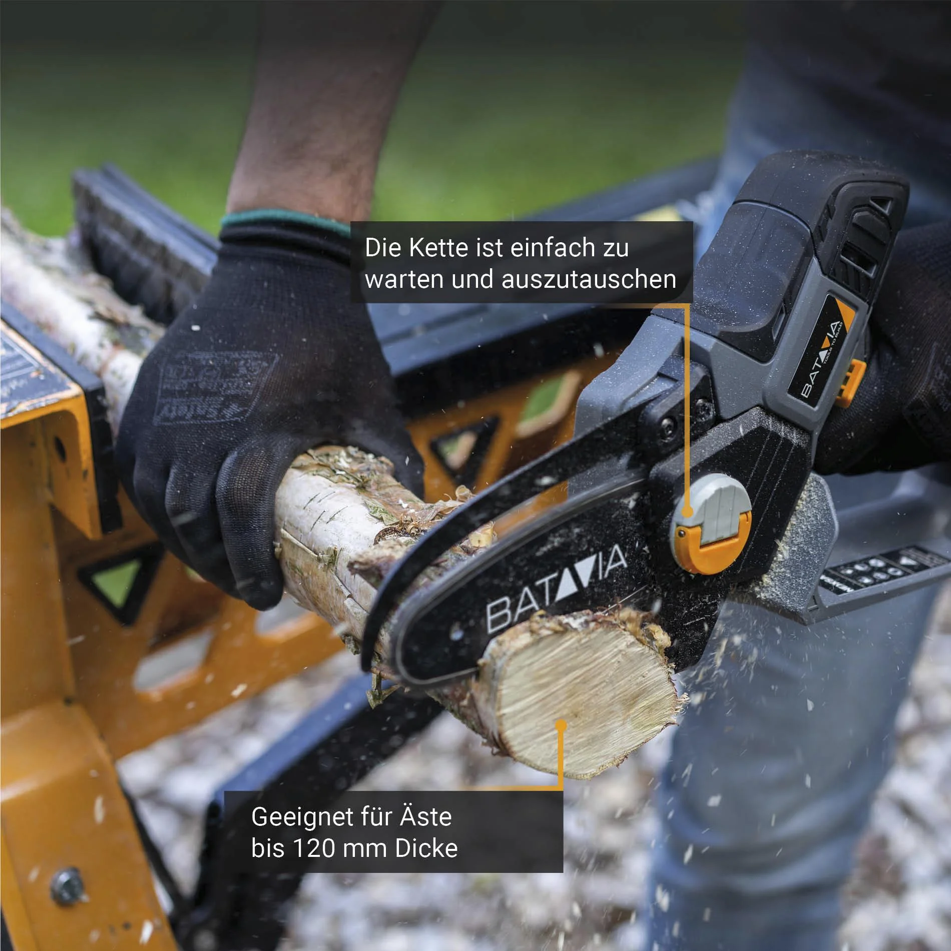 Akku-Einhand-Kettensäge, Set, 12 Volt " Nexxsaw" - 3