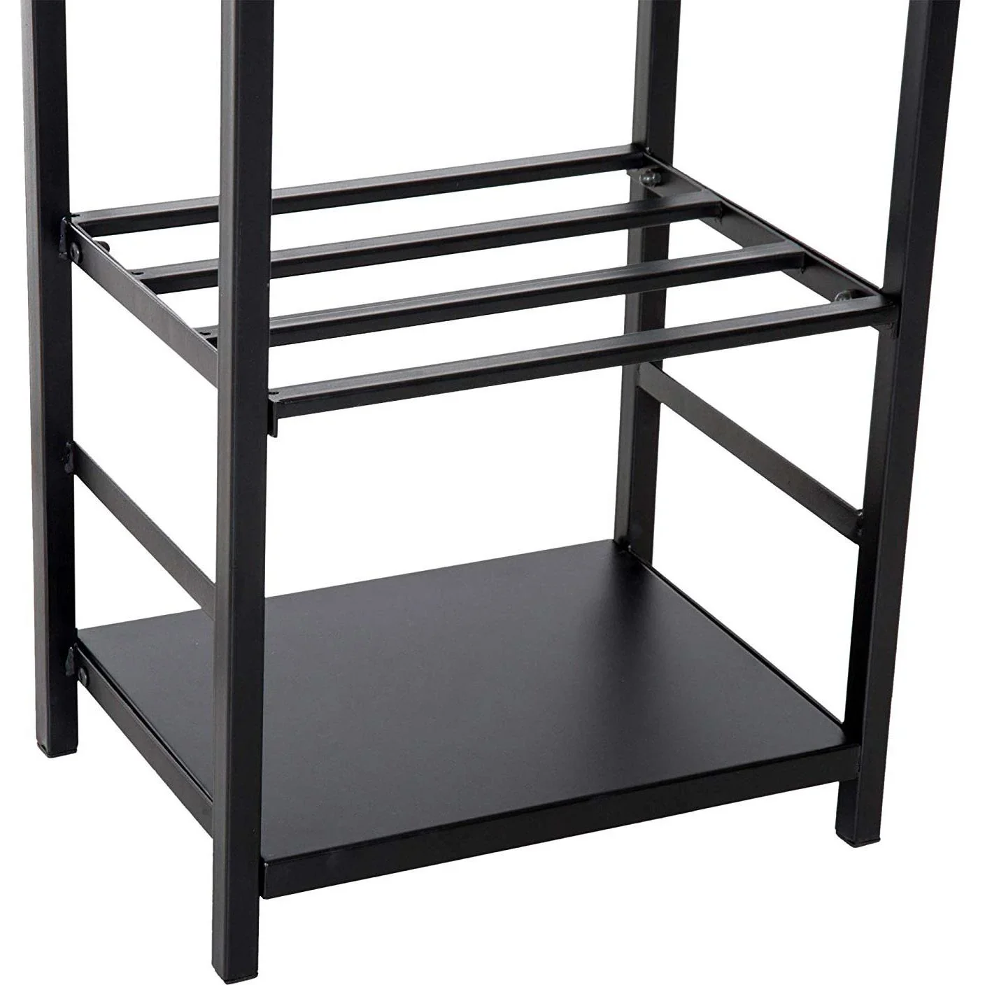 Kaminholzständer Brennholzregal mit Kaminbesteck Schwarz - 3