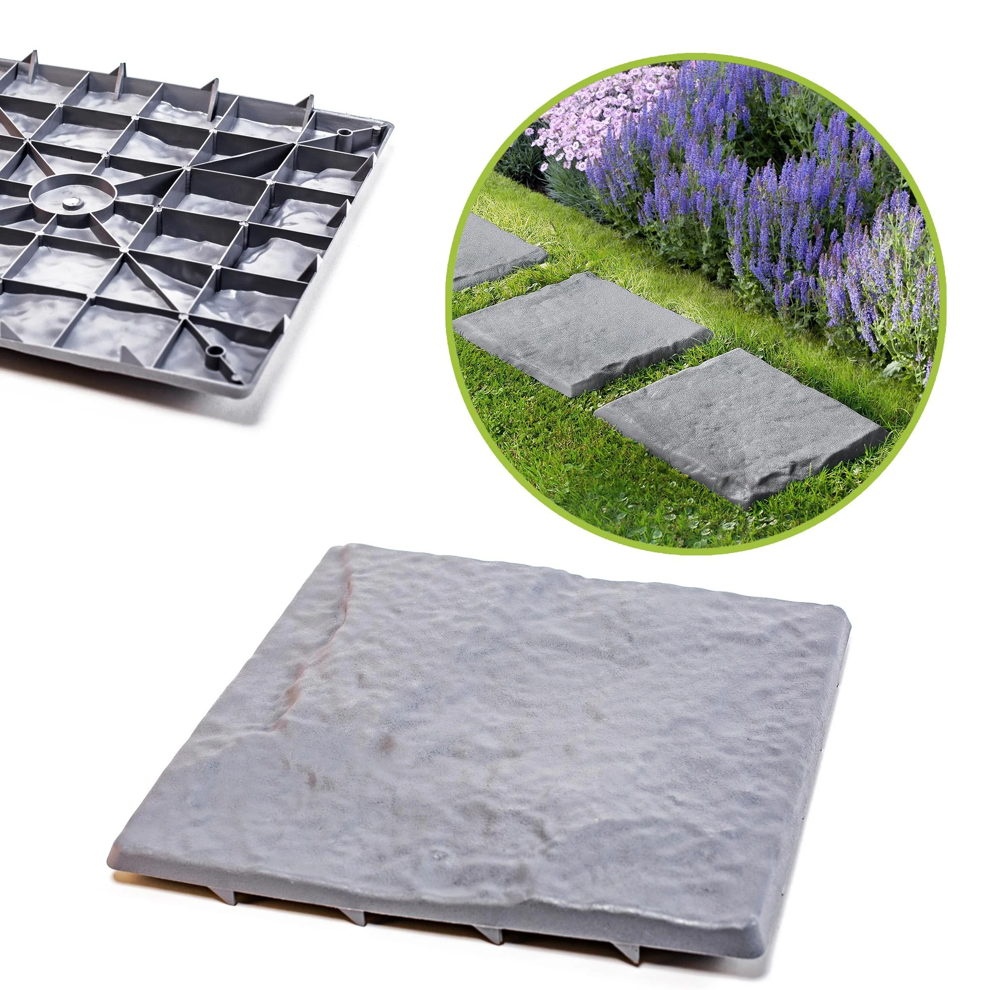 Wegplatten Steinoptik im 4er Set - 1