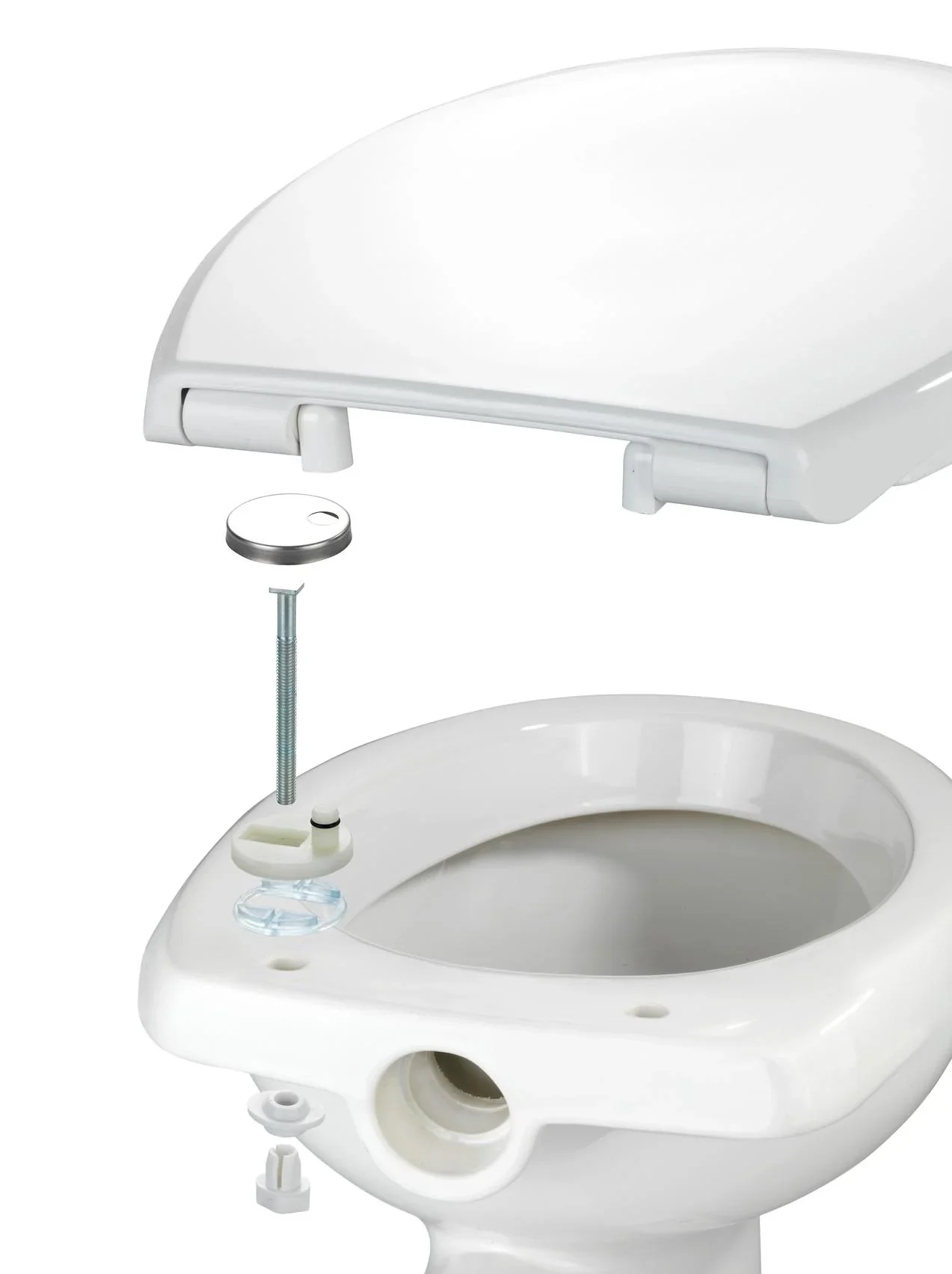 WC-Sitz Solaro Weiß, Thermoplast, Fix-Clip Hygiene-Befestigung - 2