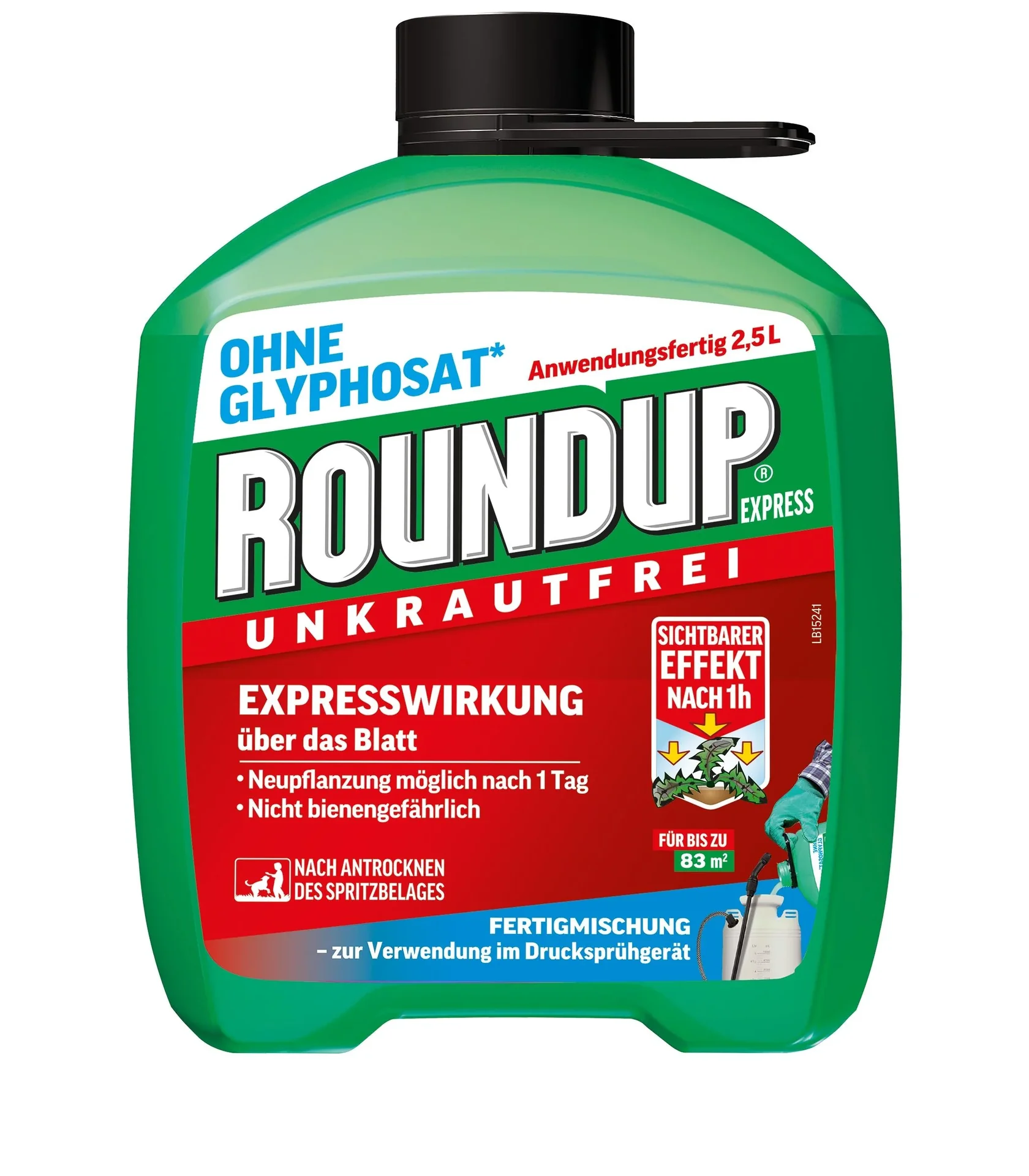 RoundUp Express, Unkrautfrei, Nachfüller, 2,5 Liter - 0