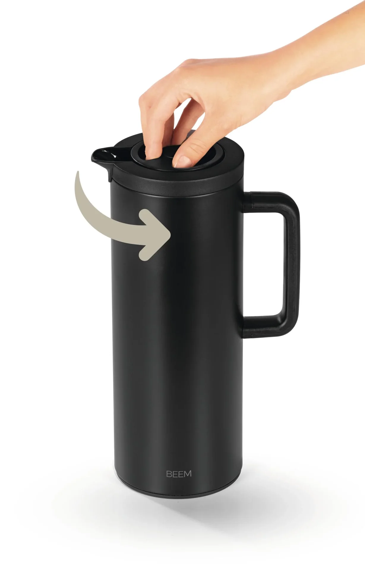 Isolierkanne schwarz matt, 1 Liter - 2