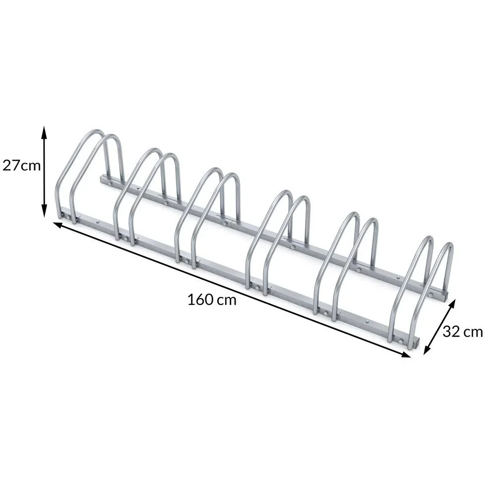 Metall-Fahrradständer für 6 Fahrräder - 160x32x27 cm - 0
