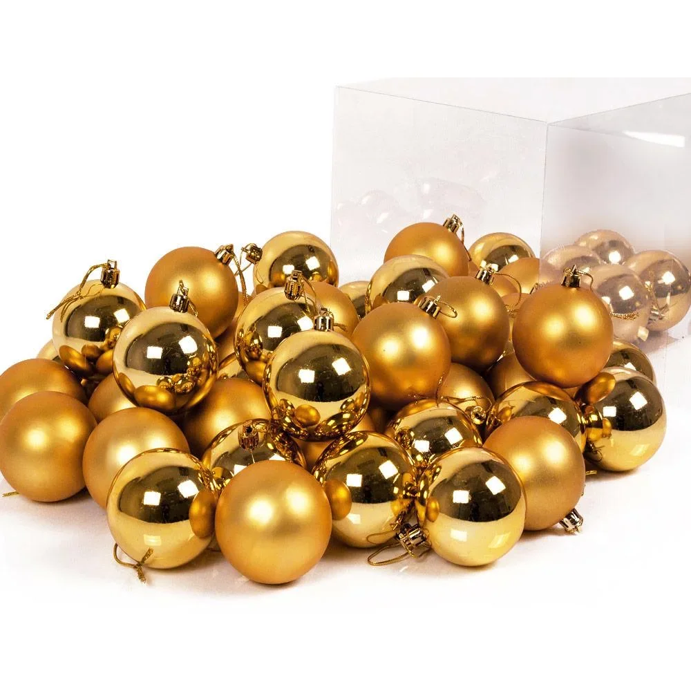 Weihnachtskugeln - Christbaumschmuck - gold 54 Stk. - 0
