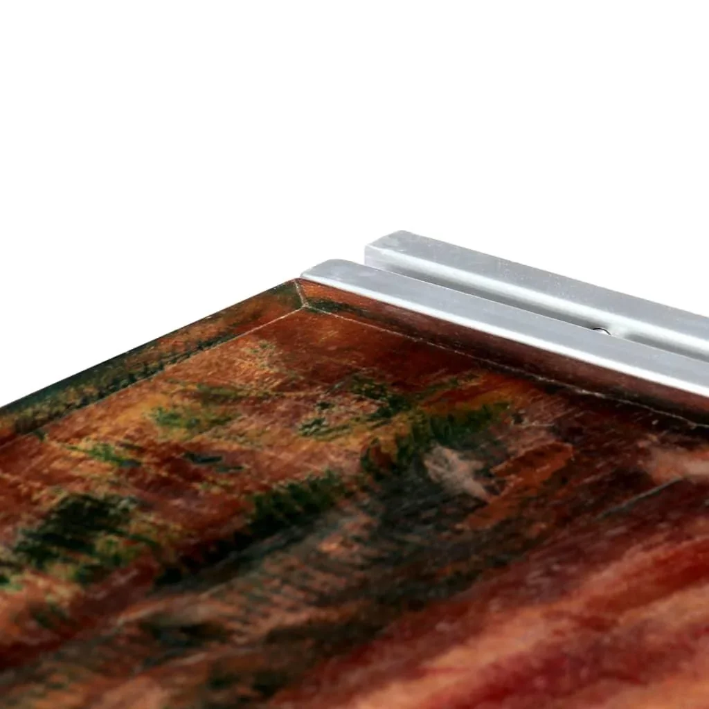 Couchtisch 60x60x35 cm aus massivem recyceltem Holz - 0