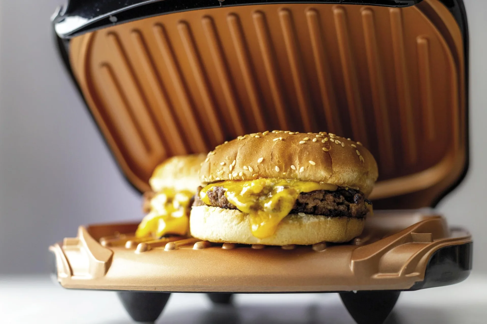 Kontaktgrill / Tischgrill „Low Fat Grill“ , Kupferfarben/ Schwarz, 900 Watt - 2