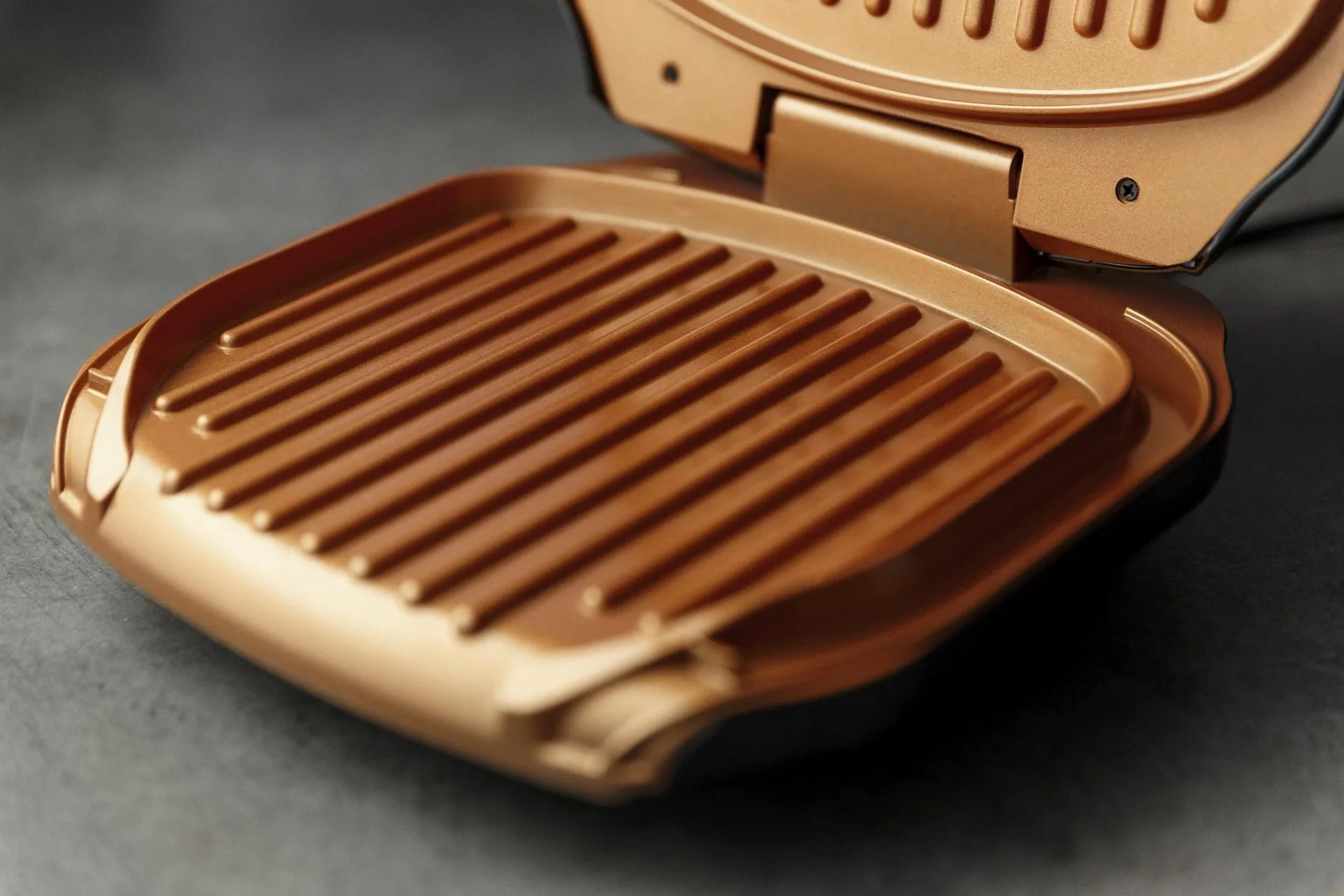 Kontaktgrill / Tischgrill „Low Fat Grill“ , Kupferfarben/ Schwarz, 900 Watt - 10