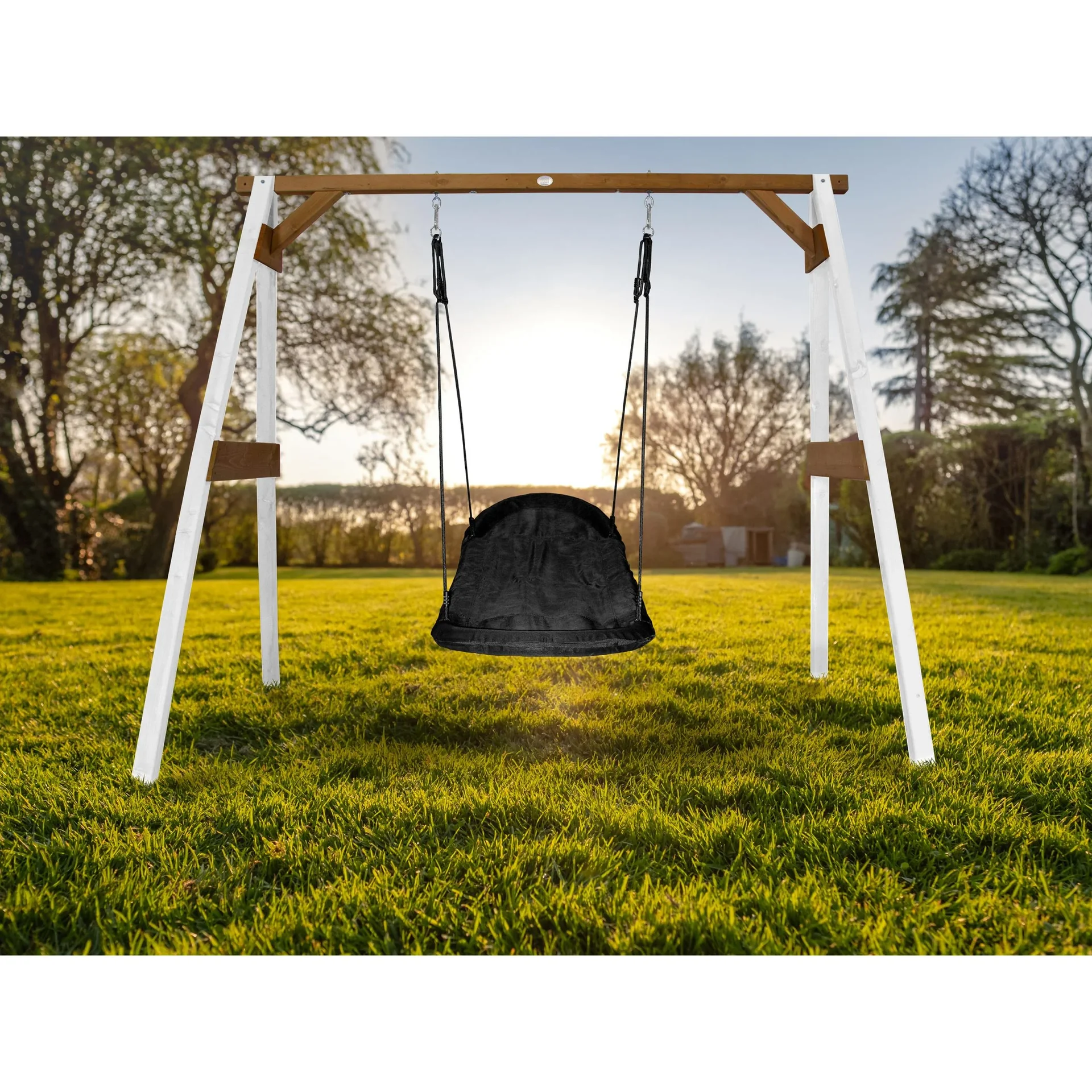 Nestschaukel Roxy Weiß/braun - 2