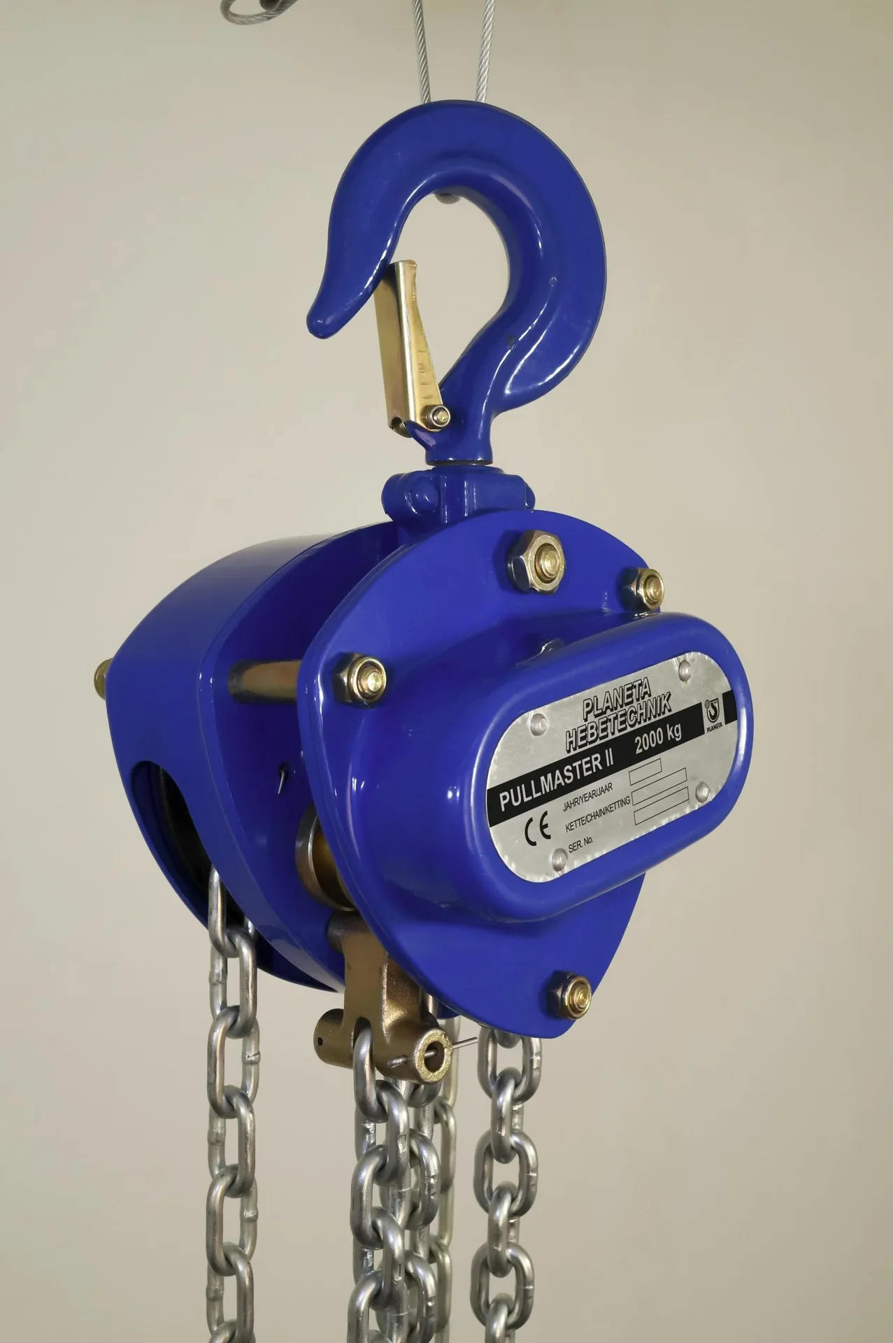 Stirnradflaschenzug Pullmaster-II 10,0, Tragfähigkeit 10.000 kg, 4-strängig, Hub 3,0 m, Bedienlänge 2,5 m - 7