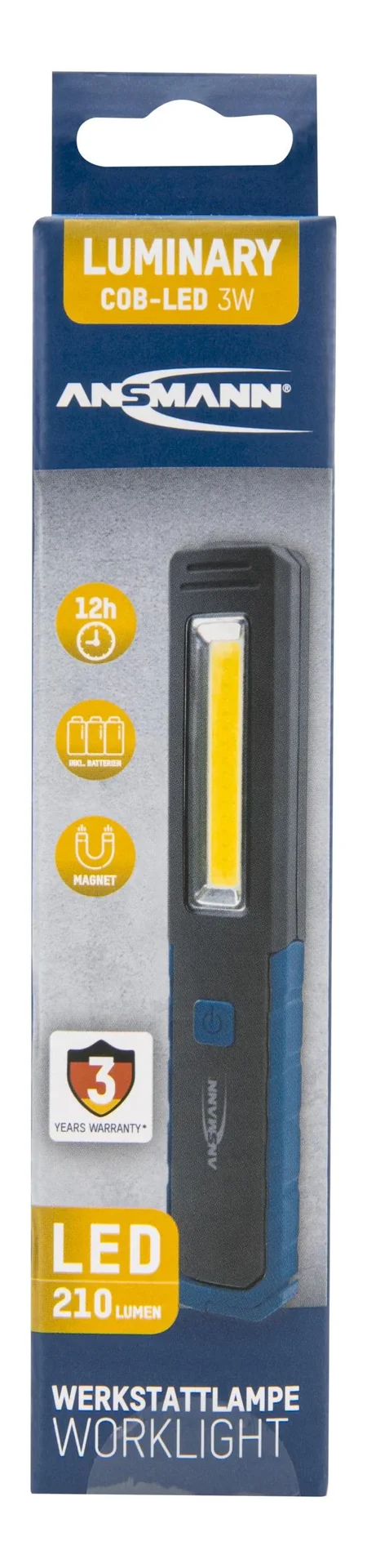 Multifunktionale Werkstattleuchte mit drehbarem Bügelgriff, batteriebetrieben - 1