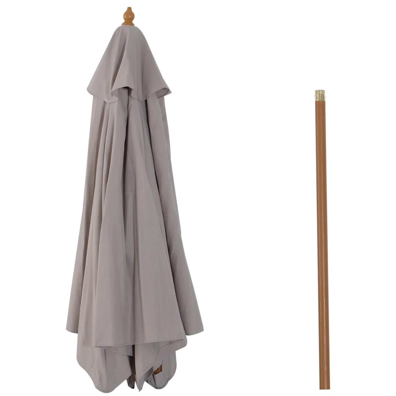 Sonnenschirmmarkise 3-Stufen-Bambus 180/ Polyester grau - 2