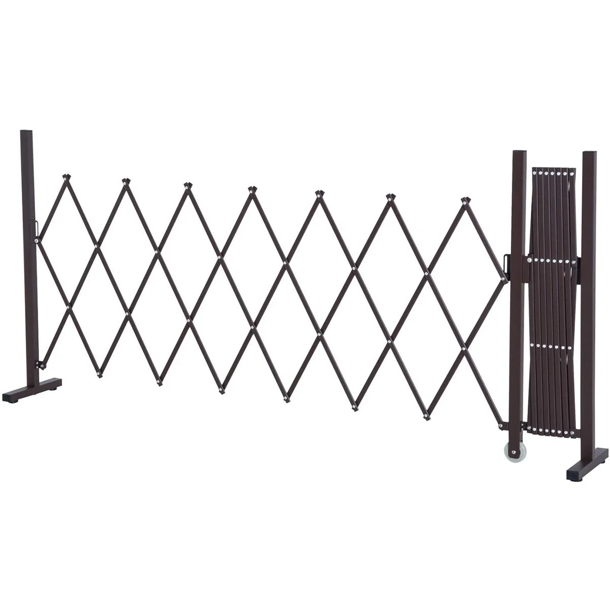 Absperrgitter ausziehbar dunkelbraun - 3