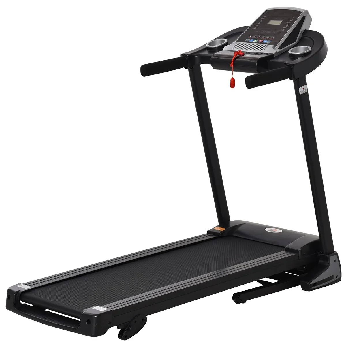 Laufband Klappbar elektrisch 500W 1-12,8 km/h mit LED-Display Getränkehalter und Handyhalterung für Home Gym Indoor Fitn - 0