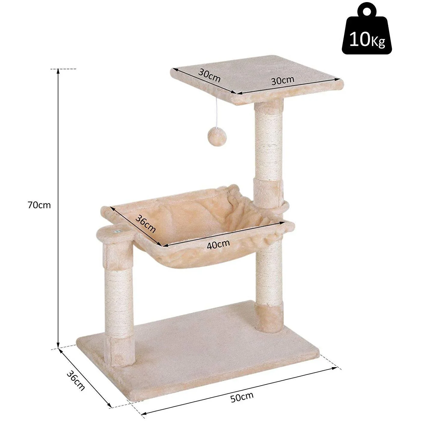 Katzenbaum mit Sisalsäulen - 6