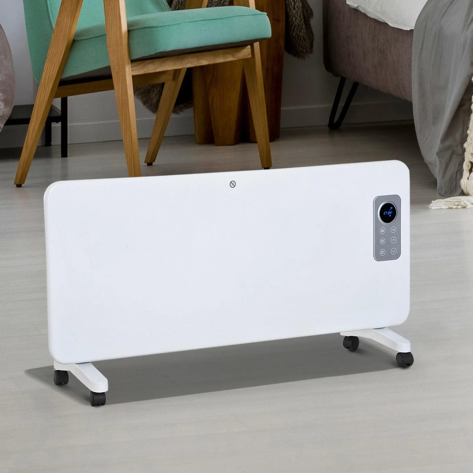 Heizgerät Elektroheizung Timer mit Fernbedienung 1000/2000W Weiß - 0