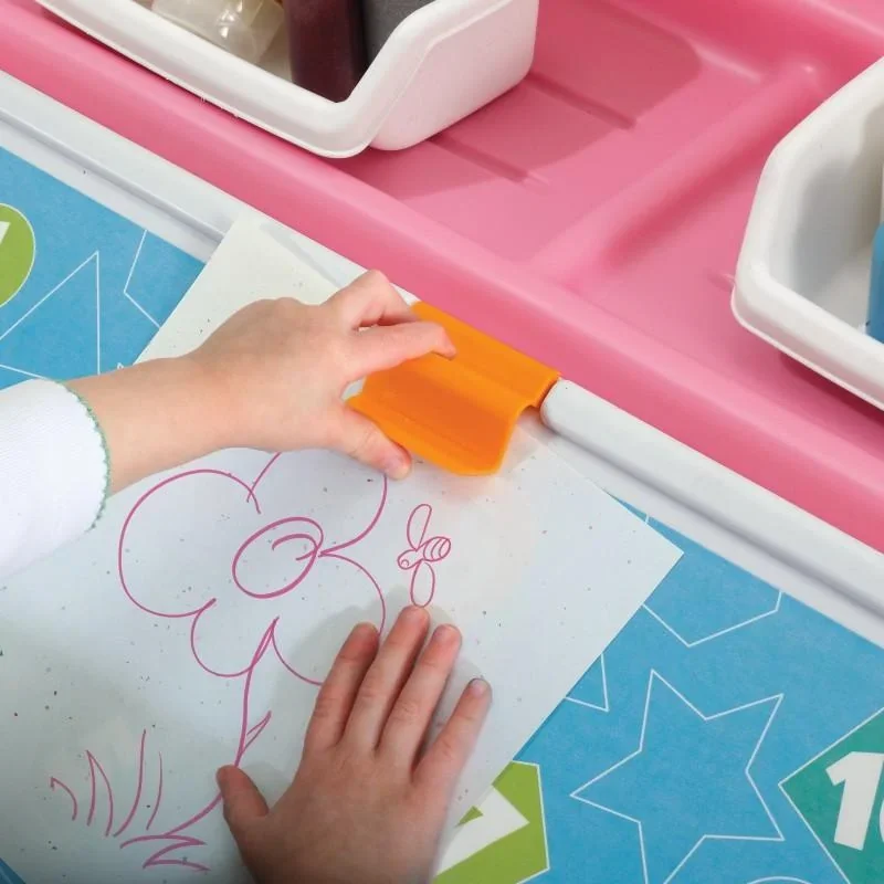 2-In-1 Toy Box & Art-Mitglied (Pink) - 0