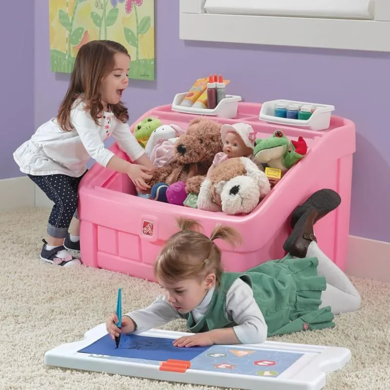 2-In-1 Toy Box & Art-Mitglied (Pink) - 3