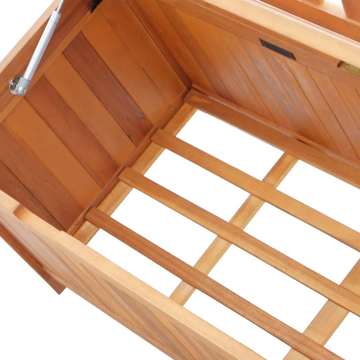 Gartenbank Truhenbank mit Stauraum Holz Natur - 5