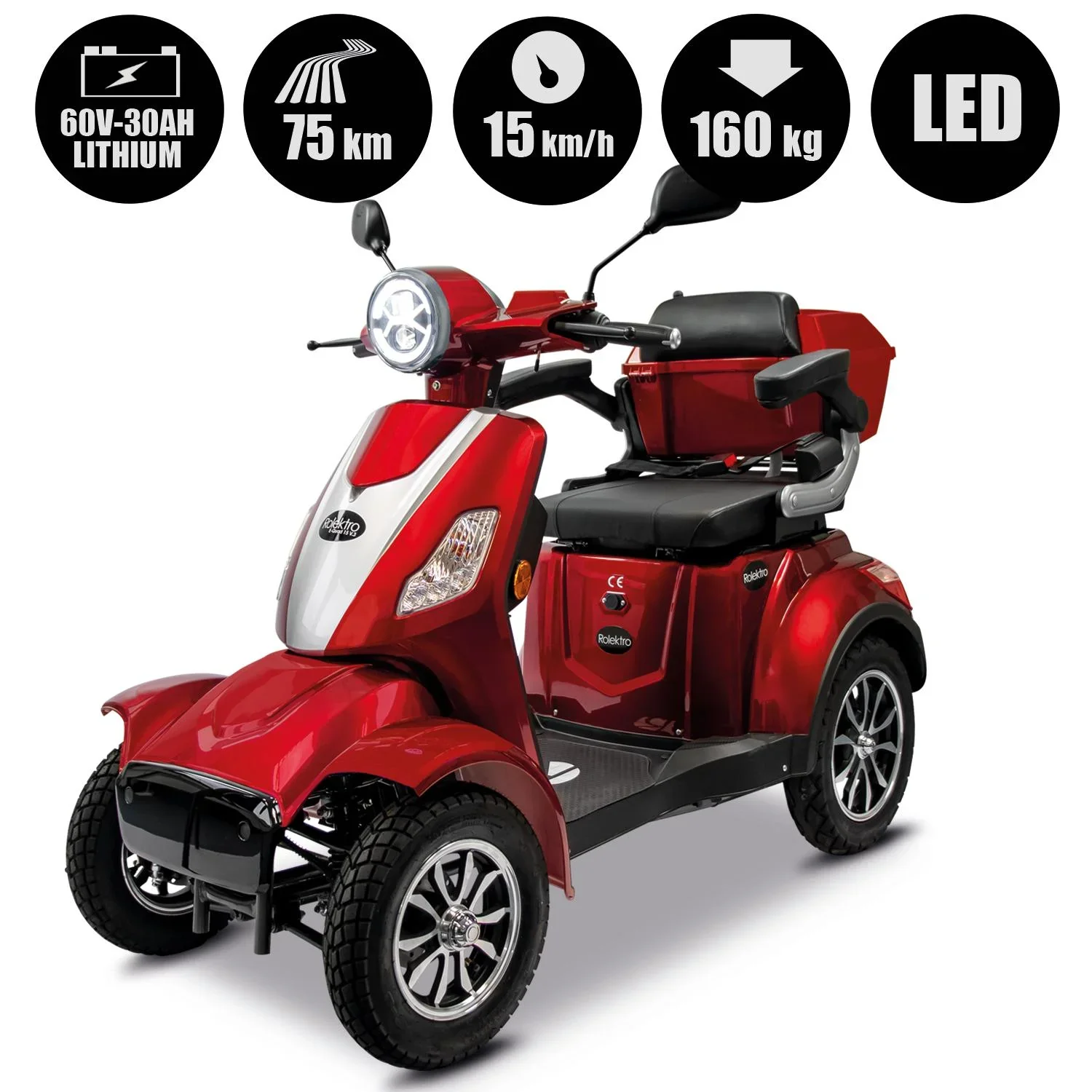 E-Quad 15 V.3 Lithium, 1.000 Watt + Straßenverkehrszulassung - 2
