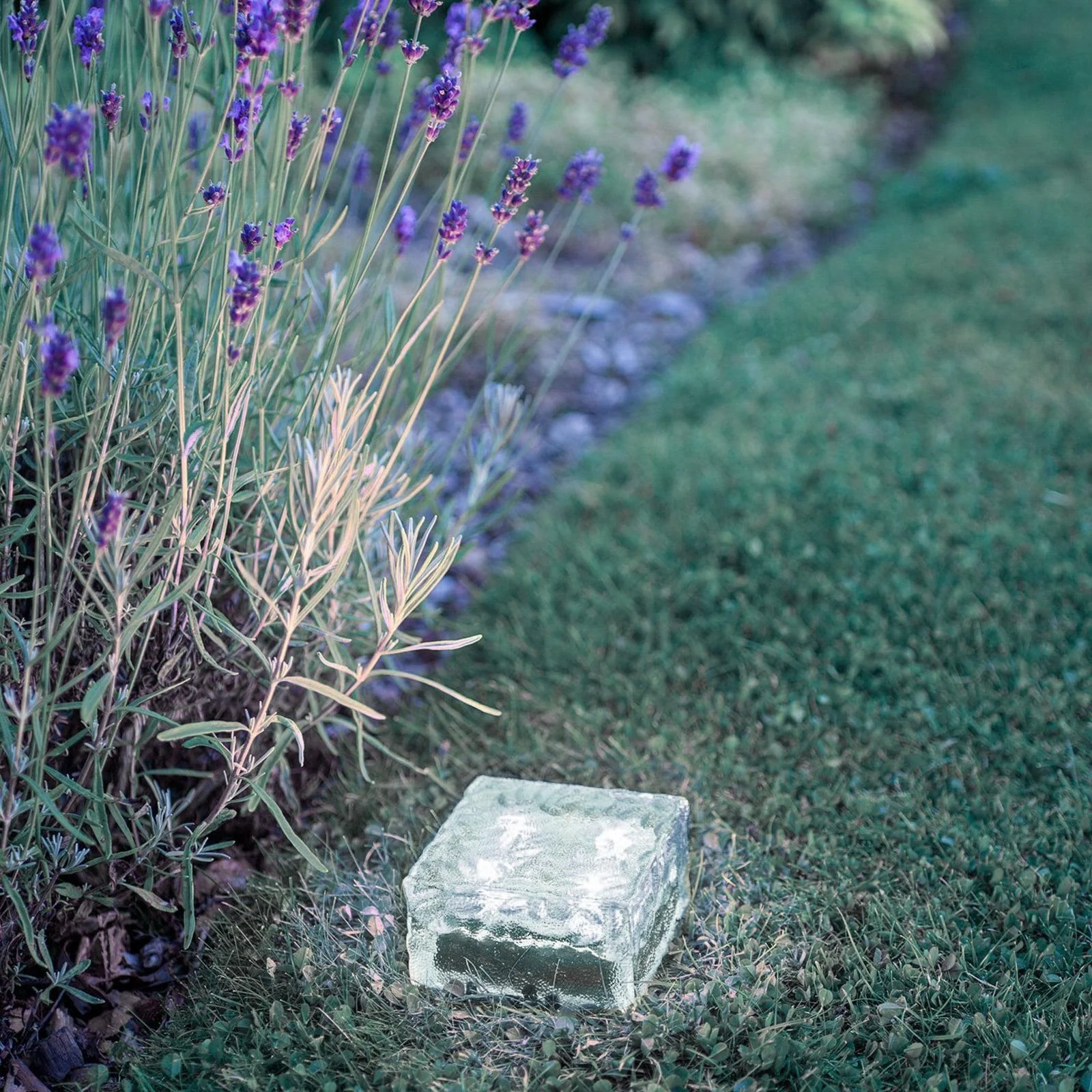 LED Solar Glaswürfel - 3