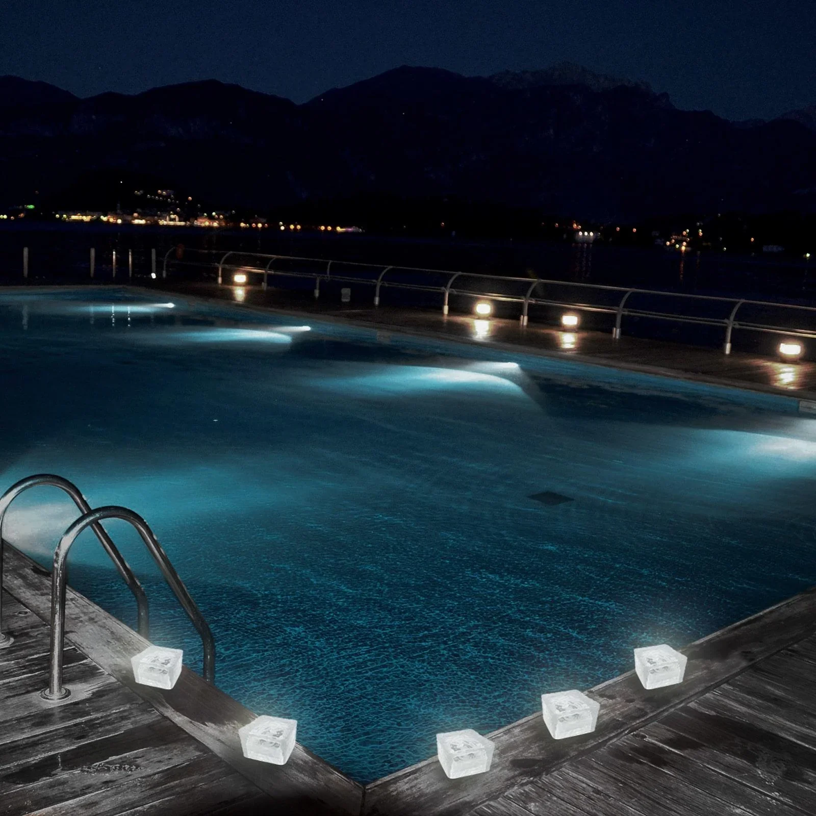 LED Solar Glaswürfel - 4