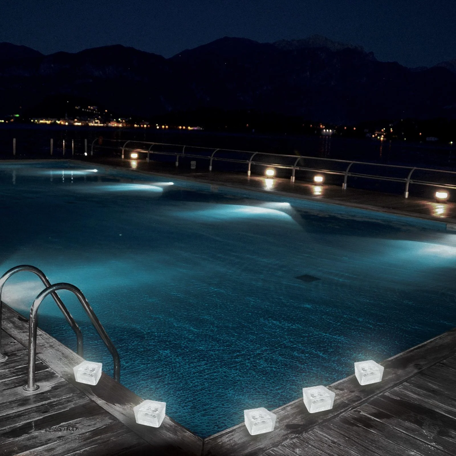 LED Solar Glaswürfel - 4