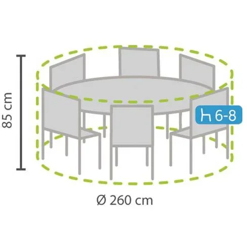 schutzhülle für rundes lounge-set - ø 260 cm - 2